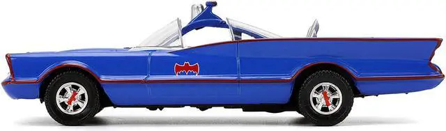 Alt view image 3 of 11 - 1966 Batmobile Blue "Batman" (1966-1968) Classic TV Series "Hollywood Rides" Series 1/32 Diecast Model Car by Jada