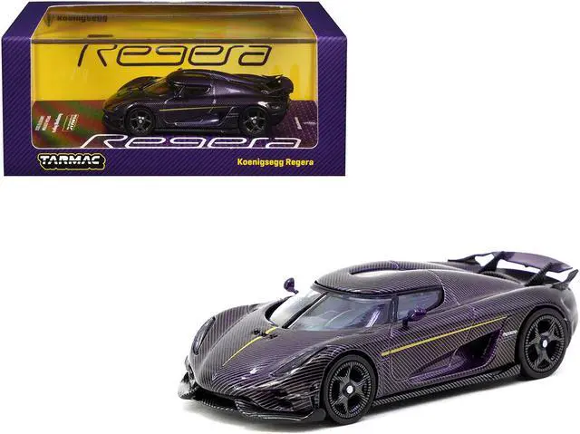 Koenigsegg Regera Purple Carbon Fiber with Gold Stripes 