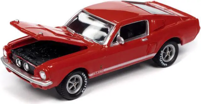 Alt view image 2 of 4 - 1967 Shelby GT-350 Red with White Side Stripes "Mecum Auctions" "Pop Culture" 2024 1/64 Diecast Model Car by Johnny Lightning