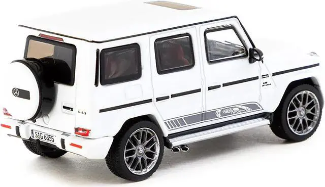 Alt view image 3 of 4 - Mercedes-AMG G 63 "Edition 55" White "Road64" Series 1/64 Diecast Model Car by Tarmac Works