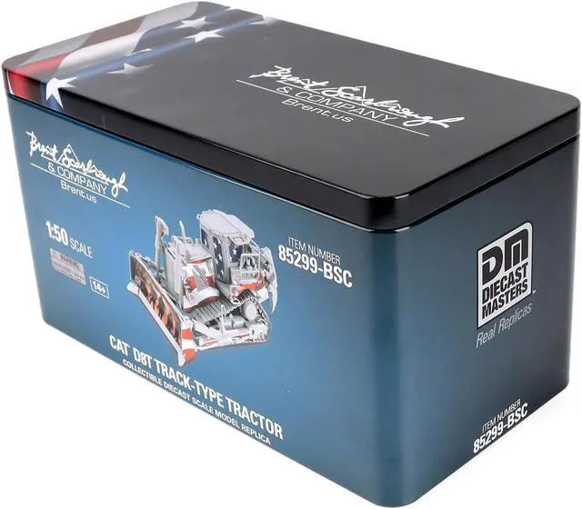 Alt view image 6 of 6 - CAT Caterpillar D8T Track Type Tractor with Single Shank Ripper Patriotic Livery 1/50 Diecast Model by Diecast Masters