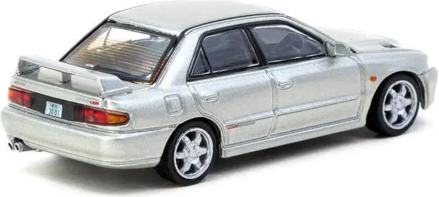 Alt view image 3 of 5 - Mitsubishi Lancer GSR Evolution RHD Silver Metallic with Tarmac Cards "Global64" Series 1/64 Diecast Model by Tarmac Works