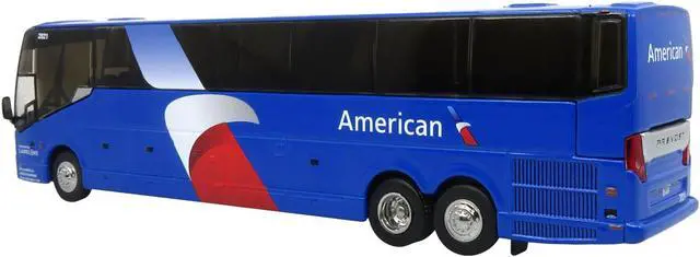 Alt view image 3 of 6 - Prevost H3-45 Coach Bus "American Airlines Landline" Blue with Graphics Ltd Ed 1/87 (HO) Scale Diecast Model by Iconic Replicas