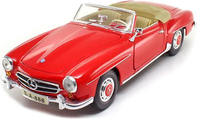 Alt view image 2 of 3 - 1955 Mercedes Benz 190 SL Red 1/18 Diecast Model Car by Maisto