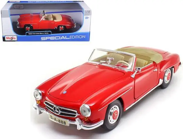 Main image of 1955 Mercedes Benz 190 SL Red 1/18 Diecast Model Car by Maisto
