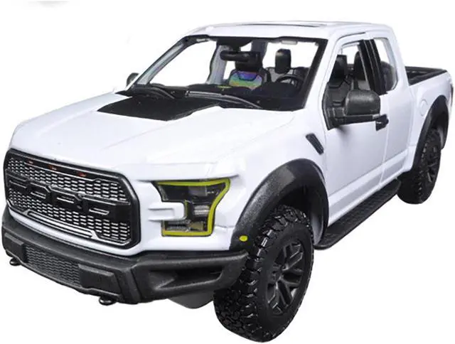 Alt view image 2 of 3 - 2017 Ford Raptor Pickup Truck White 1/24 Diecast Model Car by Maisto