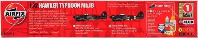 Alt view image 3 of 3 - Hawker Typhoon Mk.IB Aircraft with 2 Scheme Options (Level 1) 1/72 Plastic Model Kit by Airfix