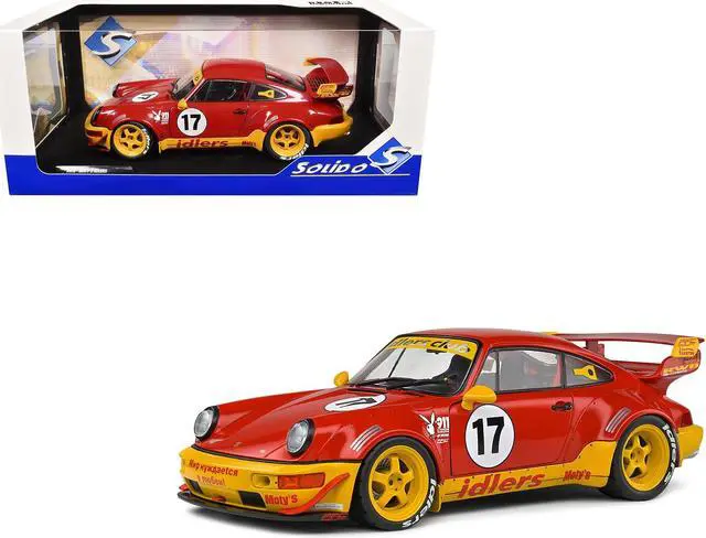 Main image of 2016 RWB Bodykit #17 "Matys Idlers" Red and Yellow with Graphics 1/18 Diecast Model Car by Solido
