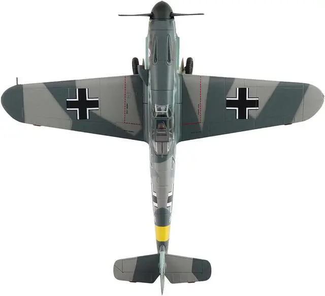 Alt view image 3 of 6 - Messerschmitt Bf 109F-2 Fighter Aircraft "Escuadrilla Azul, Russia" (1942) Spanish Air Force 1/48 Diecast Model by Hobby Master