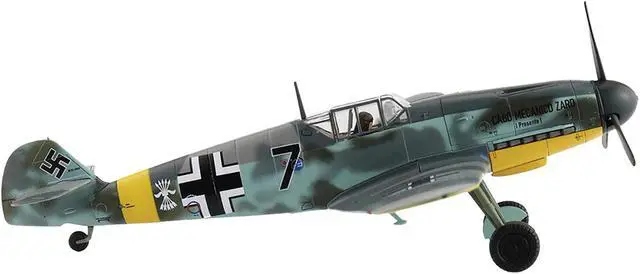 Alt view image 2 of 6 - Messerschmitt Bf 109F-2 Fighter Aircraft "Escuadrilla Azul, Russia" (1942) Spanish Air Force 1/48 Diecast Model by Hobby Master