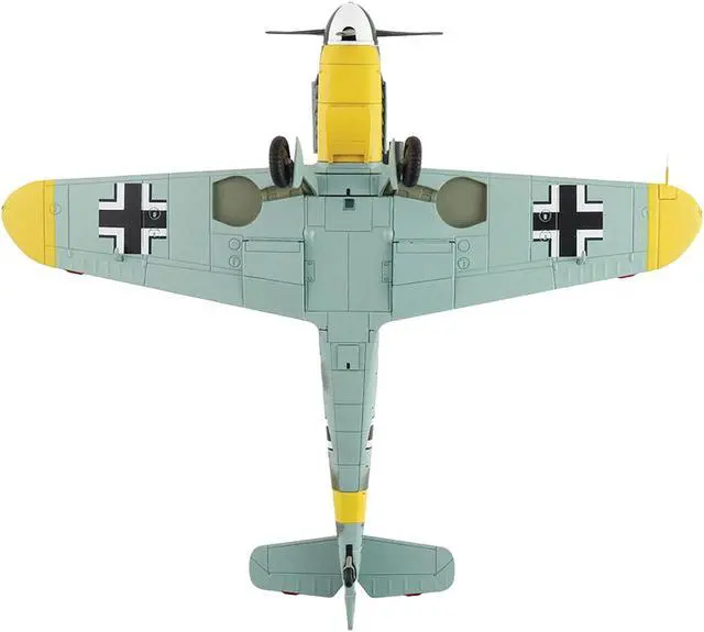 Alt view image 4 of 6 - Messerschmitt Bf 109F-2 Fighter Aircraft "Escuadrilla Azul, Russia" (1942) Spanish Air Force 1/48 Diecast Model by Hobby Master
