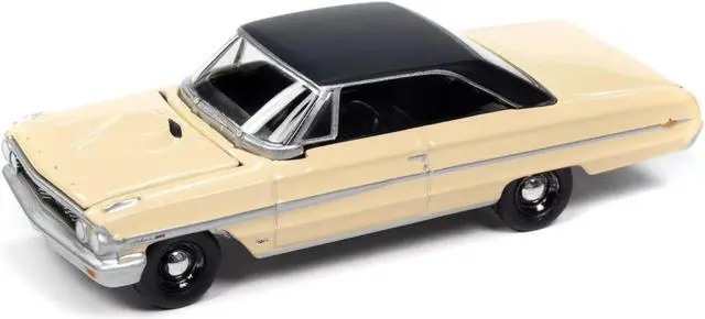 Alt view image 2 of 4 - 1964 Ford Galaxie 500 XL Sunshine Yellow with Black Top "Vintage Muscle" Series 1/64 Diecast Model Car by Auto World
