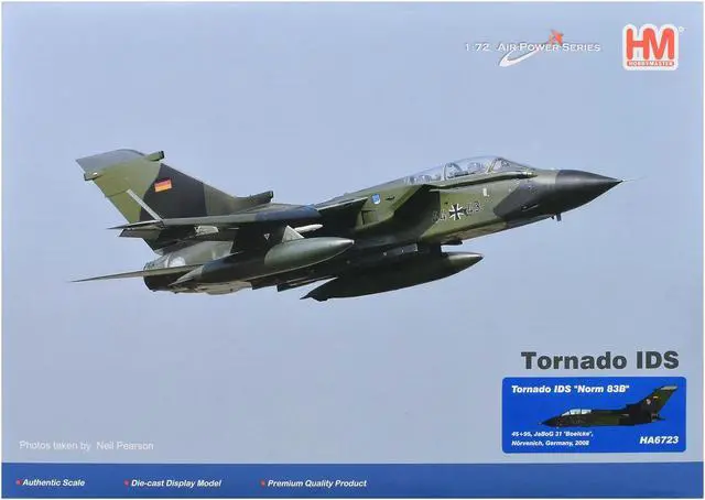 Alt view image 5 of 5 - Panavia Tornado IDS Fighter-Bomber Aircraft "Norvenich, Germany" (2008) German Luftwaffe 1/72 Diecast Model by Hobby Master