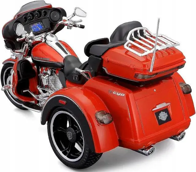 Alt view image 2 of 6 - 2021 Harley Davidson CVO Tri Glide Motorcycle Orange "H-D Custom" 1/12 Diecast Model by Maisto