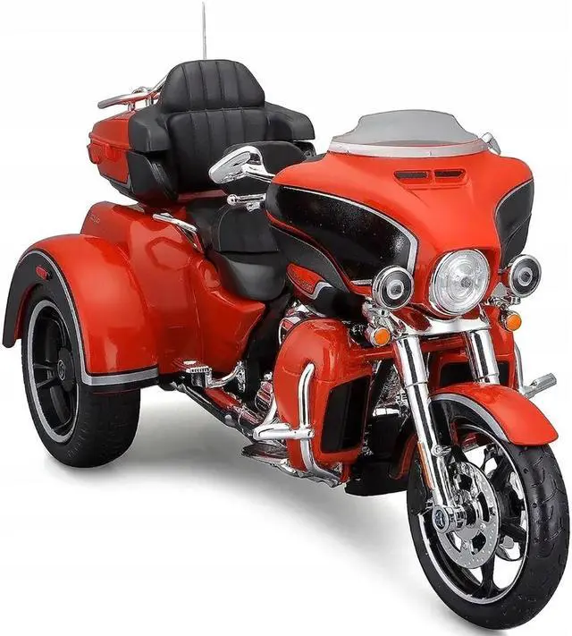 Alt view image 5 of 6 - 2021 Harley Davidson CVO Tri Glide Motorcycle Orange "H-D Custom" 1/12 Diecast Model by Maisto