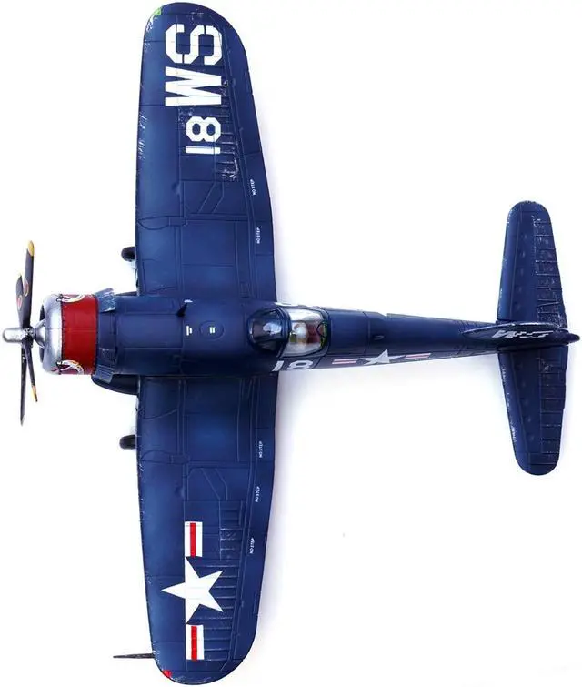 Alt view image 5 of 6 - Vought F4U-4 Corsair Fighter Plane Marine Fighter Squadron 323 "Death Rattlers" (1951) 1/72 Diecast Airplane Model by Legion