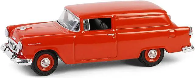Alt view image 2 of 6 - 1955 Chevrolet Sedan Delivery Orange Red "Vintage Ad Cars" Series 11 1/64 Diecast Model Car by Greenlight