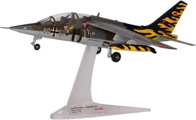 Alt view image 3 of 5 - Dassault Alpha Jet A Aircraft "NATO Tiger Meet 1991" German Luftwaffe "Military" Series 1/72 Diecast Model Airplane by Herpa