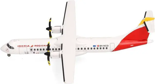 Alt view image 3 of 5 - ATR 72-600 Commercial Aircraft "Iberia Regional" (9H-NCD) White with Red Tail 1/200 Diecast Model Airplane by Herpa