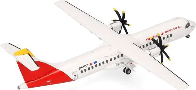 Alt view image 4 of 5 - ATR 72-600 Commercial Aircraft "Iberia Regional" (9H-NCD) White with Red Tail 1/200 Diecast Model Airplane by Herpa