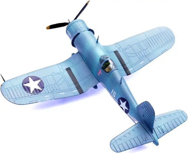 Alt view image 5 of 6 - Vought F4U-1 Corsair Fighter Plane "Daphne 'C'" (1943) United States Marines 1/72 Diecast Model Airplane by Legion