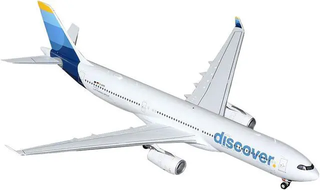Alt view image 2 of 6 - Airbus A330-300 Commercial Aircraft "Discover Airlines" White with Blue "Gemini 200" 1/200 Diecast Model Airplane by GeminiJets