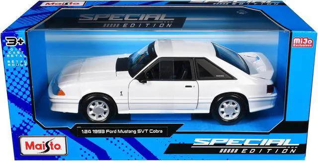 Alt view image 4 of 4 - 1993 Ford Mustang SVT Cobra White "Special Edition" Series 1/24 Diecast Model Car by Maisto