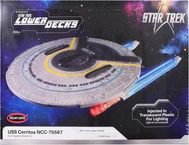 Alt view image 6 of 6 - Skill 2 Model Kit USS Cerritos NCC-75567 Spacecraft "Star Trek" (2020-2024) Series 1/1400 Scale Model by Polar Lights