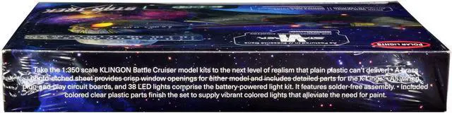 Alt view image 2 of 4 - Skill 2 Model Kit Lighting Kit for Klingon Kronos One Spaceship "Star Trek VI" (1991) Movie 1/350 Scale Model by Polar Lights