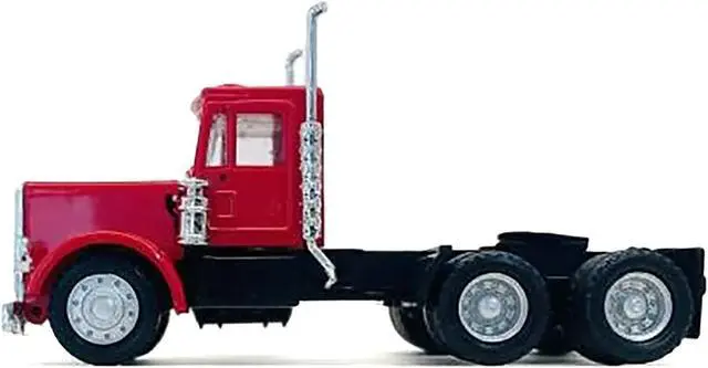 Alt view image 4 of 9 - Peterbilt Short Day Cab Red 1/87 (HO) Scale Plastic Model Car by Promotex
