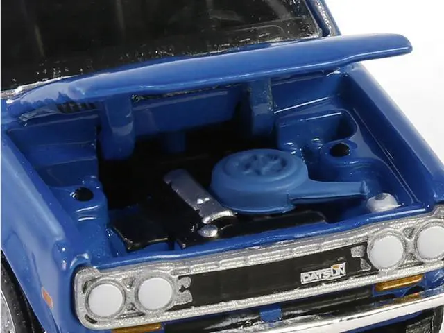 Alt view image 3 of 6 - 1972 Datsun 510 Blue Metallic with White "Vintage Ad Cars" Series 11 1/64 Diecast Model Car by Greenlight