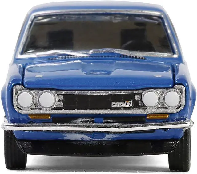 Alt view image 6 of 6 - 1972 Datsun 510 Blue Metallic with White "Vintage Ad Cars" Series 11 1/64 Diecast Model Car by Greenlight