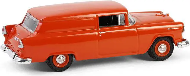 Alt view image 4 of 6 - 1955 Chevrolet Sedan Delivery Orange Red "Vintage Ad Cars" Series 11 1/64 Diecast Model Car by Greenlight
