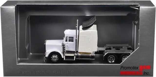 Alt view image 3 of 9 - Kenworth W900 Sleeper Cab White 1/87 (HO) Scale Plastic Model Car by Promotex