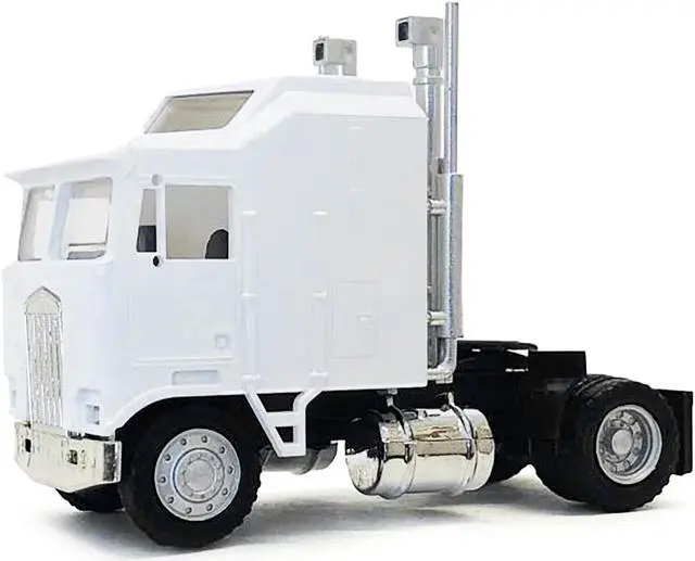 Alt view image 2 of 9 - Kenworth K100 Single-Axle Truck with 5-Bar Grill White 1/87 (HO) Plastic Model Car by Promotex