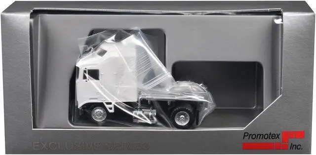 Alt view image 3 of 9 - Kenworth K100 Single-Axle Truck with 5-Bar Grill White 1/87 (HO) Plastic Model Car by Promotex