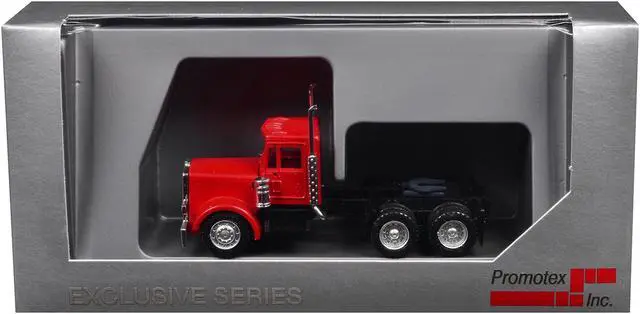 Alt view image 3 of 9 - Peterbilt Short Day Cab Red 1/87 (HO) Scale Plastic Model Car by Promotex
