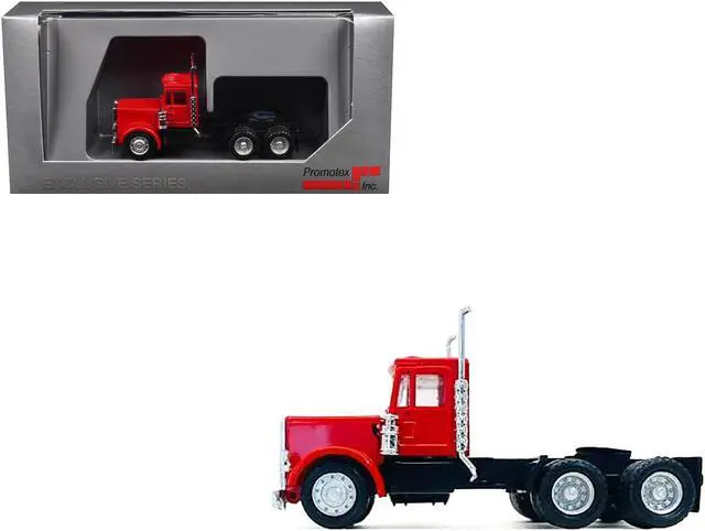 Alt view image 6 of 9 - Peterbilt Short Day Cab Red 1/87 (HO) Scale Plastic Model Car by Promotex