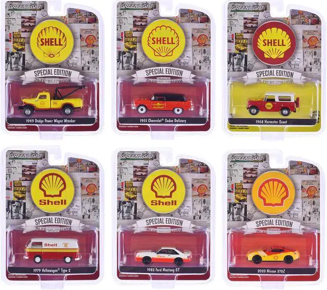 Main image of "Shell Oil Special Edition" Series 2 Set of 6 pieces 1/64 Diecast Model Cars by Greenlight