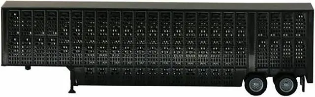 Alt view image 4 of 9 - Livestock Trailer Black 1/87 (HO) Plastic Model by Promotex