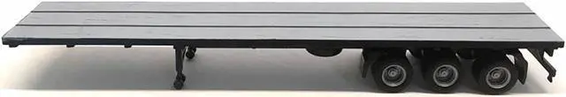 Alt view image 4 of 9 - 48ft 3-Axle Flatbed Trailer Gray Top 1/87 (HO) Plastic Model by Promotex