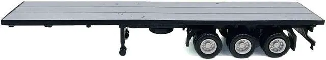 Alt view image 4 of 9 - 40ft 3-Axle Flatbed Trailer Gray Top 1/87 (HO) Plastic Model by Promotex