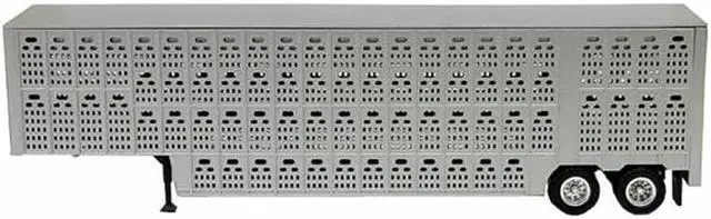 Alt view image 4 of 9 - Livestock Trailer Silver 1/87 (HO) Plastic Model by Promotex