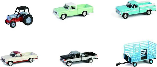 Alt view image 2 of 6 - "Down on the Farm" Series 10 Set of 6 pieces 1/64 Die Cast Models by Greenlight