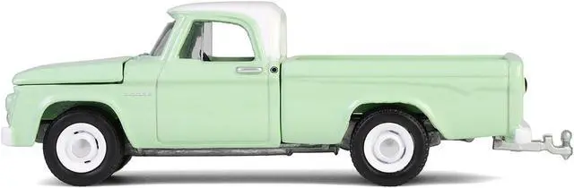 Alt view image 3 of 6 - 1964 Dodge D-200 Sweptline Pickup Truck Turf Green with White Top "Down on the Farm" Series 10 1/64 Diecast Model by Greenlight