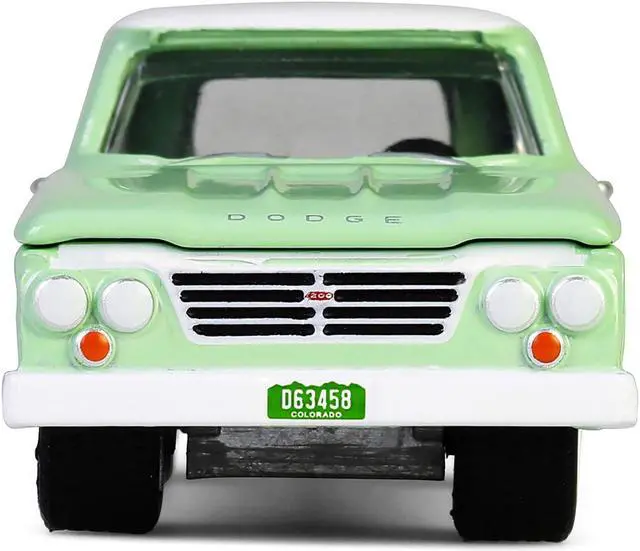 Alt view image 5 of 6 - 1964 Dodge D-200 Sweptline Pickup Truck Turf Green with White Top "Down on the Farm" Series 10 1/64 Diecast Model by Greenlight