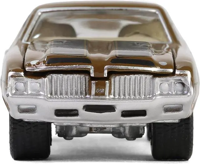 Alt view image 5 of 6 - 1972 Oldsmobile 442 Brown with Black "The Complete Escape Machine" "Vintage Ad Cars" 1/64 Diecast Model Car by Greenlight