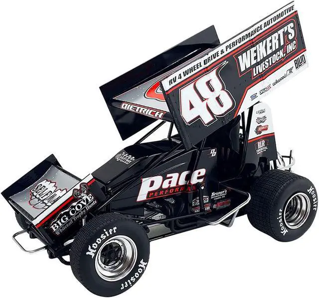 Alt view image 5 of 6 - Winged Sprint Car #48 Danny Dietrich "Weikert's Livestock Inc." Gary Kauffman Racing (2024) 1/18 Diecast Model Car by ACME