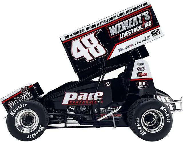 Alt view image 3 of 6 - Winged Sprint Car #48 Danny Dietrich "Weikert's Livestock Inc." Gary Kauffman Racing (2024) 1/18 Diecast Model Car by ACME