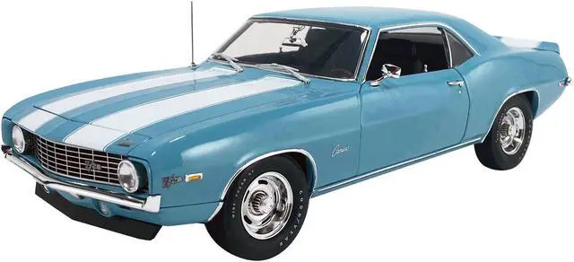 Main image of 1969 Chevrolet Camaro Z/28 Carolina Blue with White Stripes Limited Edition to 420 pieces 1/18 Diecast Model Car by ACME